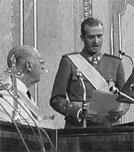 Jura de Juan Carlos ante Franco