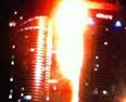 Towering inferno at 34 storey skyscraper in Dubai