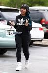 BLAC CHYNA Shows Off Her Body In Black Leggings On Shopping Trip.