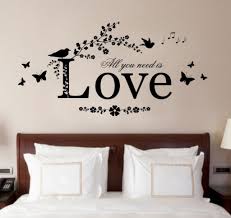 Bedroom: Awesome Wall Art Bedroom Design With Wooden Headboard Bed ...