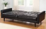 Furniture: Great Modern Black Color Artistic Leather Sleeper Sofas ...
