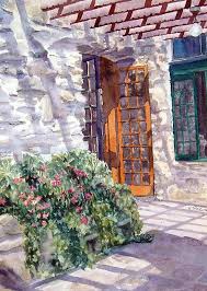 Gillette Castle Patio Painting by Katherine Berlin - Gillette ... - gillette-castle-patio-katherine-berlin