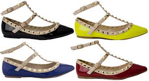 Real vs. Steal � Valentino Rockstud T-Strap Cage Flats
