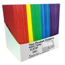 Amazon.com: Two Pocket Folders with 3 Fasteners 9"" x 11.5"" Case
