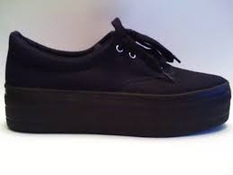 Shoes: sneakers, platform shoes, black, wedges, flat, black shoes ...