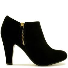 Buy Camille Block Heel Zip Ankle Boots - Black
