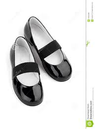 Black Shine Leather Girl Shoes Royalty Free Stock Image - Image ...