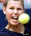 Eyeball confrontation for Germany's back-in-form Anke Huber during her match ... - 10afp12