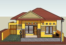Gambar denah model rumah sederhana, warna cat teras taman DLL