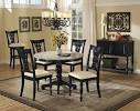 Embassy Round Pedestal Dining Table Set Granite Table Top Rubbed ...