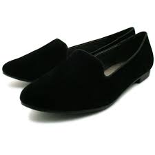Womens Black Suede Style Slipper Flat Pumps Loafers Shoes - from ...