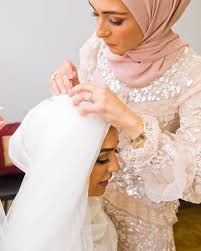 Hijab with a veil