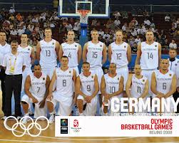 Players in this Germany team are: Dirk Nowitzki, Patrick Femerling, Chris Kaman, Sven Schultze, Tim Ohlbrecht, Philip Zwiener, Robert Garrett, ... - Germany-Basketball-Olympic-Team-2008-Wallpaper