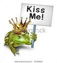 Looking For Love By A Green Happy Amphibian Frog Prince With A