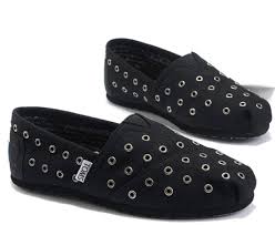 Cheap Black Toms Grommet Classics Shoes For Women /Sale [toms1036 ...