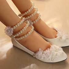 Ballet Flats Shoes, Women Bridal Shoes,Lace Bridal Flats,Wedding ...