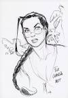 Lara Croft by Stéphane Roux, in Claudia Ohm's .. Sketches: convention & ebay pick-ups Comic Art Gallery Room - sroux