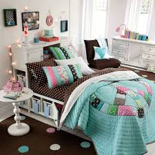 Likeable Brown Polka Bedding Pattern And Blue Blankets Design For ...