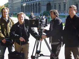 From left to right: Sound: Peter Wuchterl, Camera Assistant: Florian Bschorr, Cameraman: Sorin Dragoi, Director: Alexander Saran - stuart1