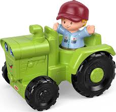 Little People Toddler Farm Toy Helpful Harvester Tractor & Farmer Figure for Pretend Play Ages 1+ Years
