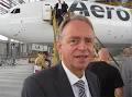 August Wilhelm Henningsen, Chairman of Lufthansa Technik, looked up at the ...