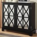 Mirrored Glass Door Console Table in Black by Powell | Accent ...