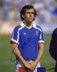 BATTLE ROOM! The WAR STAGE! - Page 5 Michel-platini-france-football-autographed-memorabilia-with-flag-signed-in-blue