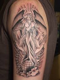 Safety and Love With Angel Tattoo Design