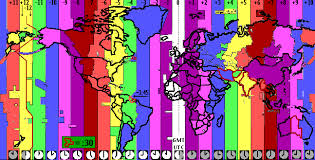 World Wide Time. Time zone map