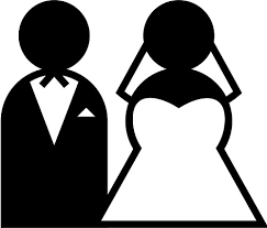 bride and groom clipart