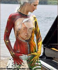 The body painting and makeup