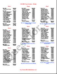 2010 NFL Schedule by Week