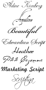 fancy writing fonts