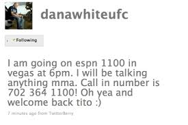 Dana White used his Twitter