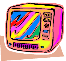 Tv colorida com chuviscos.