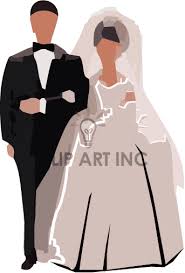 bride and groom clipart