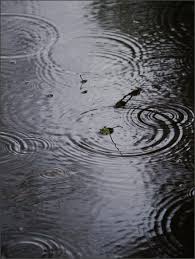 Un charco, con sus gotas y todo.