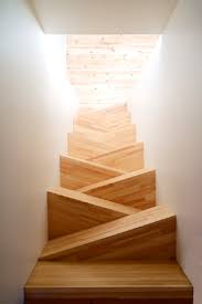 Wooden Staircase With Unique Design