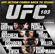 for the UFC 103 event,