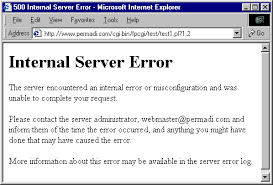 500: Internal Server Error