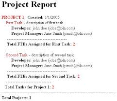 project report sample