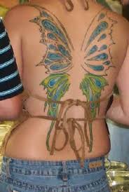 Butterfly Tattoos on Back - Colors