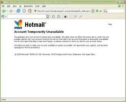Hotmail Account Temporarily