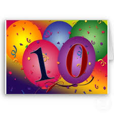 10 year old birthday balloons!