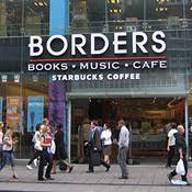 Outside a Borders bookstore