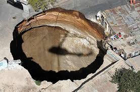These photos are of a sinkhole