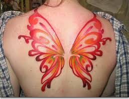 Butterfly Tattoo Designs On Back Body Girls