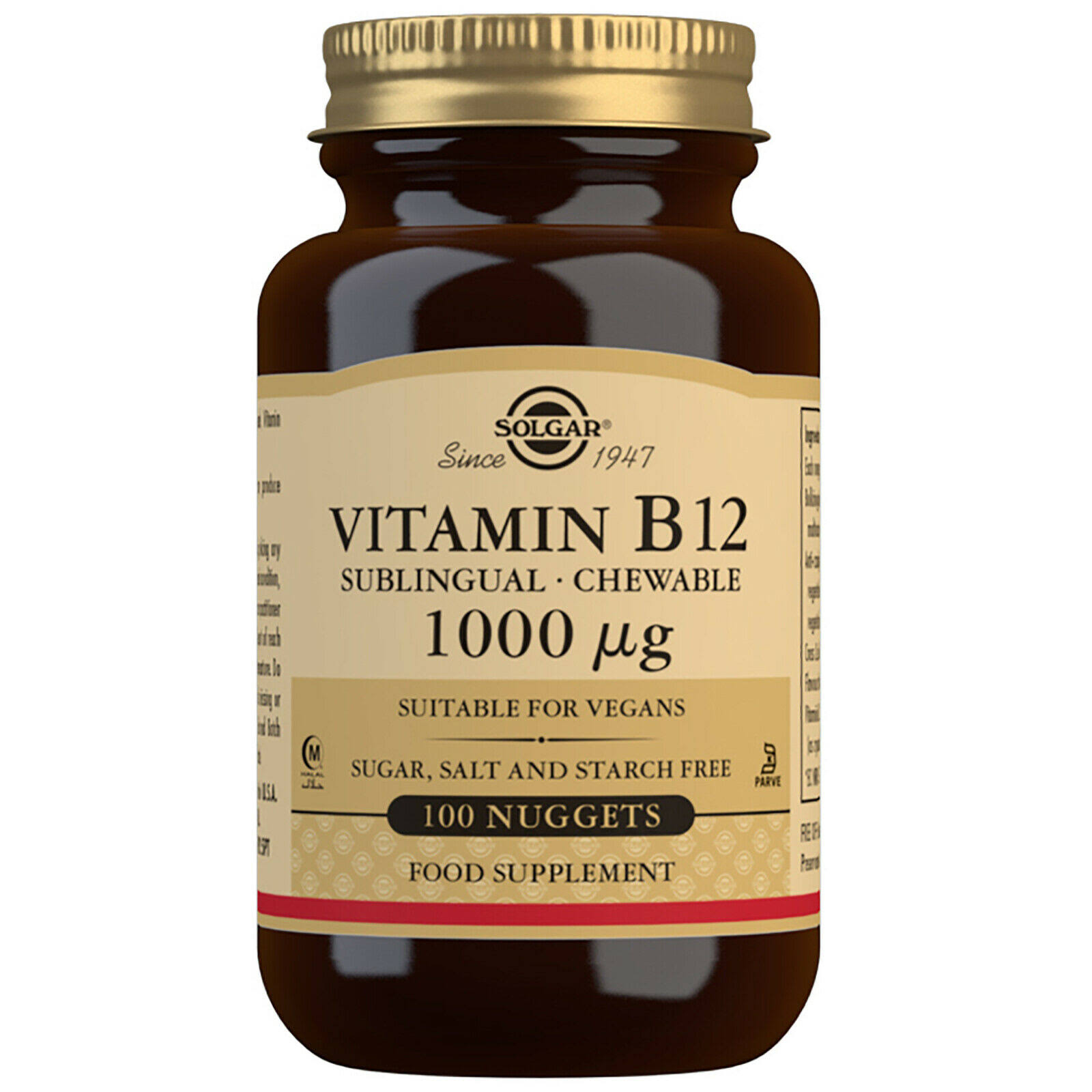 Solgar Sublingual Vitamin B-12 1000mcg - 100 Nuggets