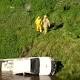 Man dies, twin survives as ute rolls down embankment into Victorian river 