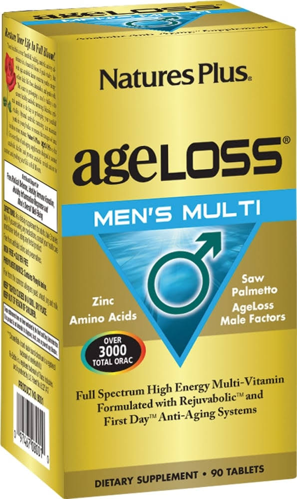 Nature's Plus Ageloss Men's Multivitamins - 90 Tablets